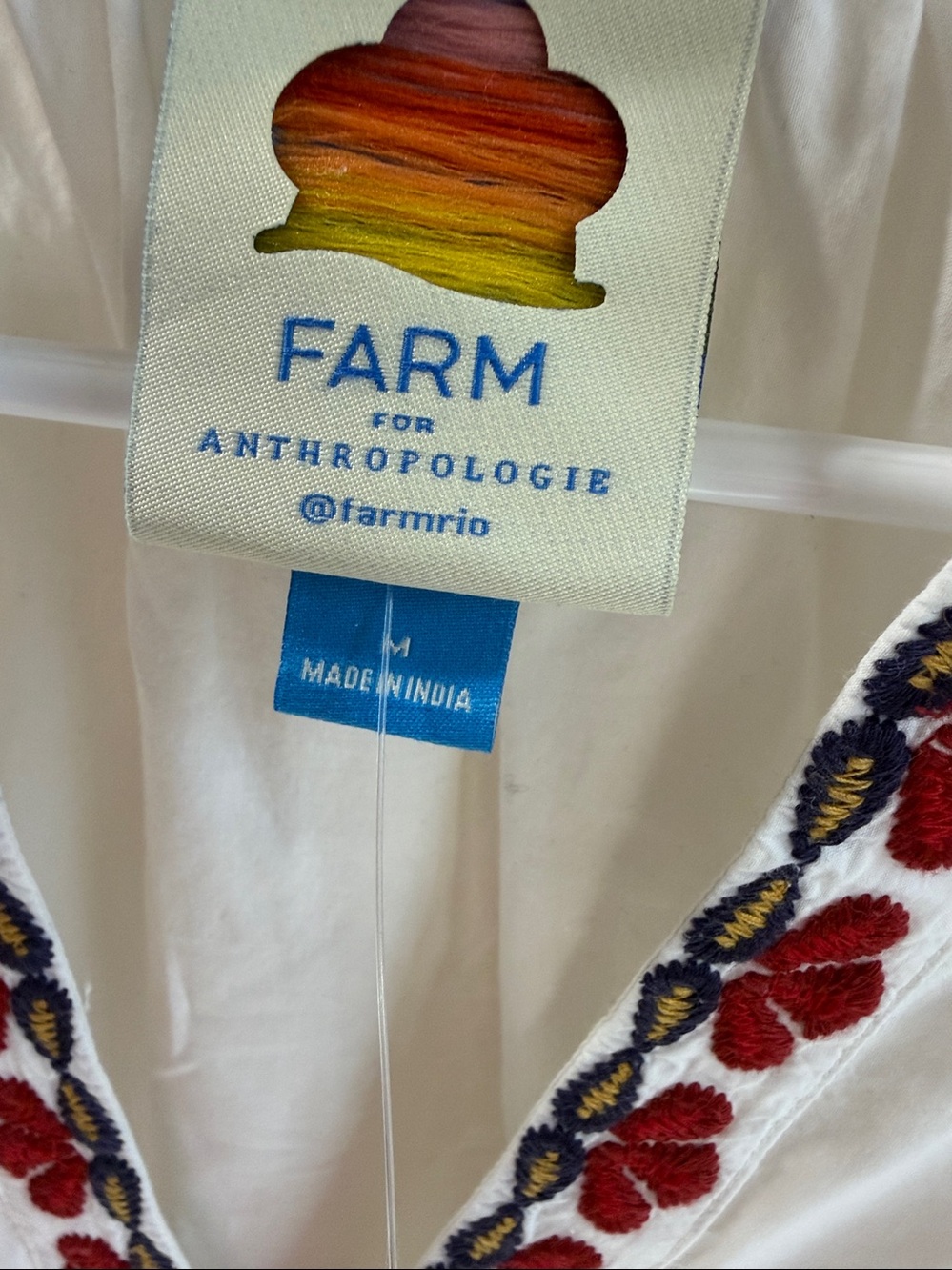 FARM Rio x Anthropologie Blouse. NEW w/o tags . Medium . 100% cotton - Picture 2 of 6